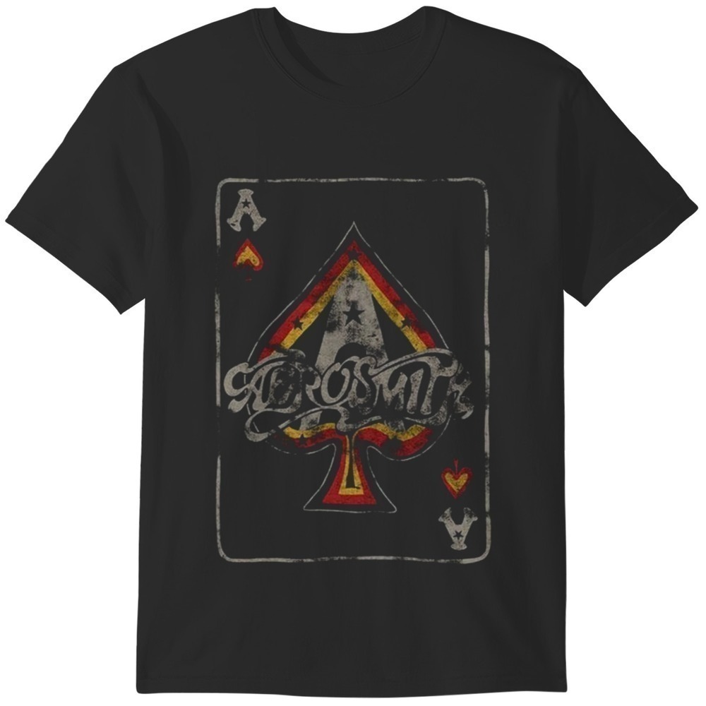 Aerosmith Ace Retro Rock Band Classic Music Graphic T-Shirt
